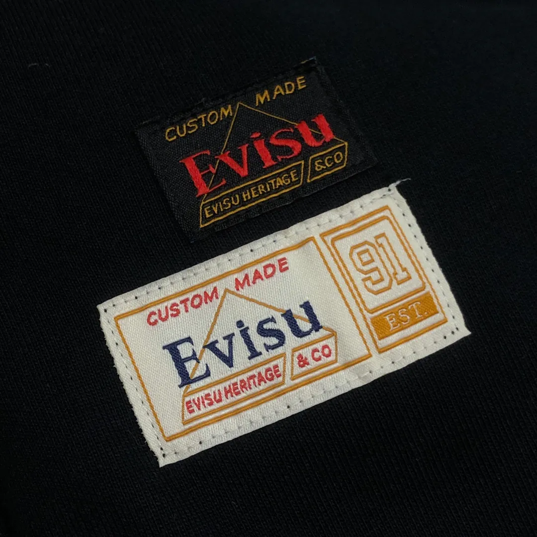 Evisu 2024New Arrival ⚠ ⚠ ⚠ Quality Same Style ， T EVISU E M ， 。T 。 ， : Black Size : S～XXL S 78 53 56 100-120 M 82 55 58 120-140 L 86 57 60 140-160 XL 90 59 61 160-180 XXL 94 61 62 180
